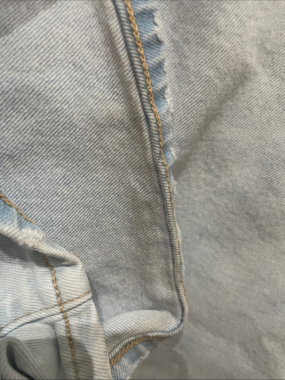 PINK Victoria's Secret Light Blue Distressed Wide-Leg Jeans - Picture 8 of 10